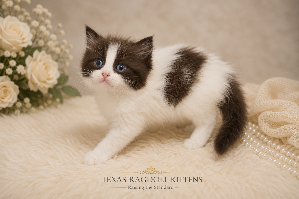 Lilac Bicolor Ragdoll Kitten
