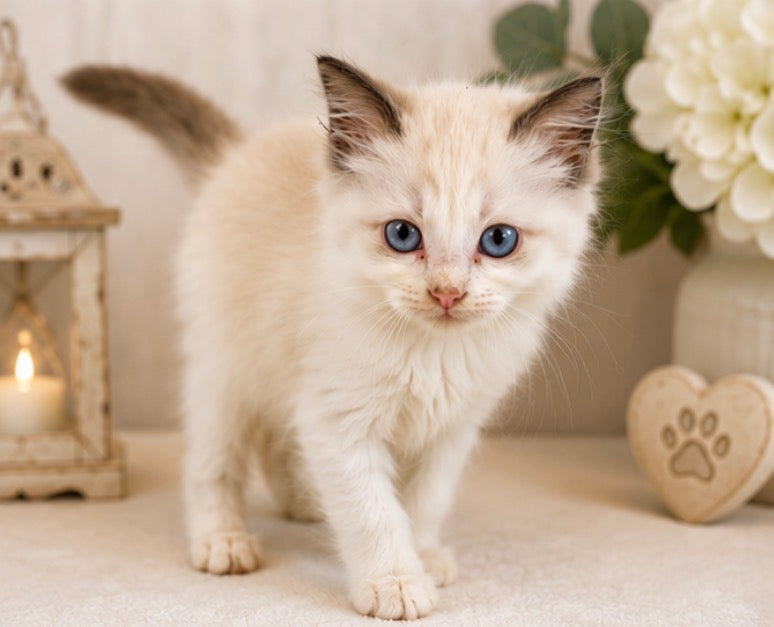 Nash– Lilac Bicolor Male Ragdoll Kitten