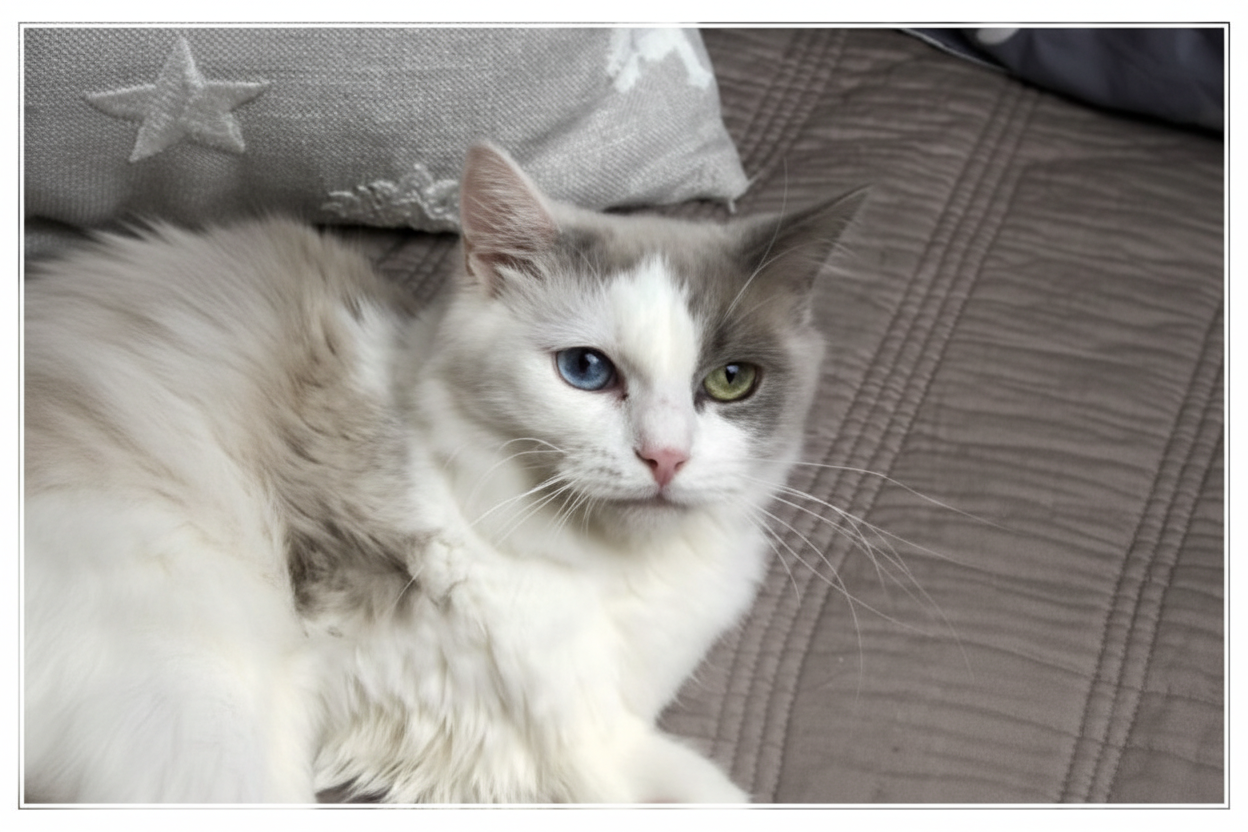 Patchouli – Blue Bicolor Female Ragdoll Cat with Heterochromia